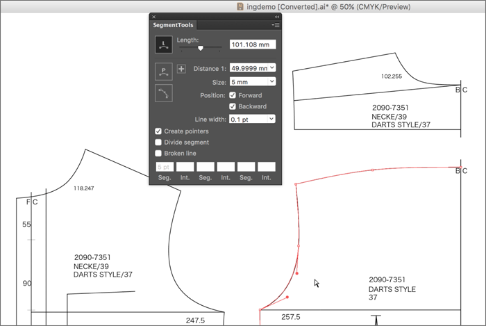 Digital Curved Rulers for Patternmaking (Adobe Illustrator) 